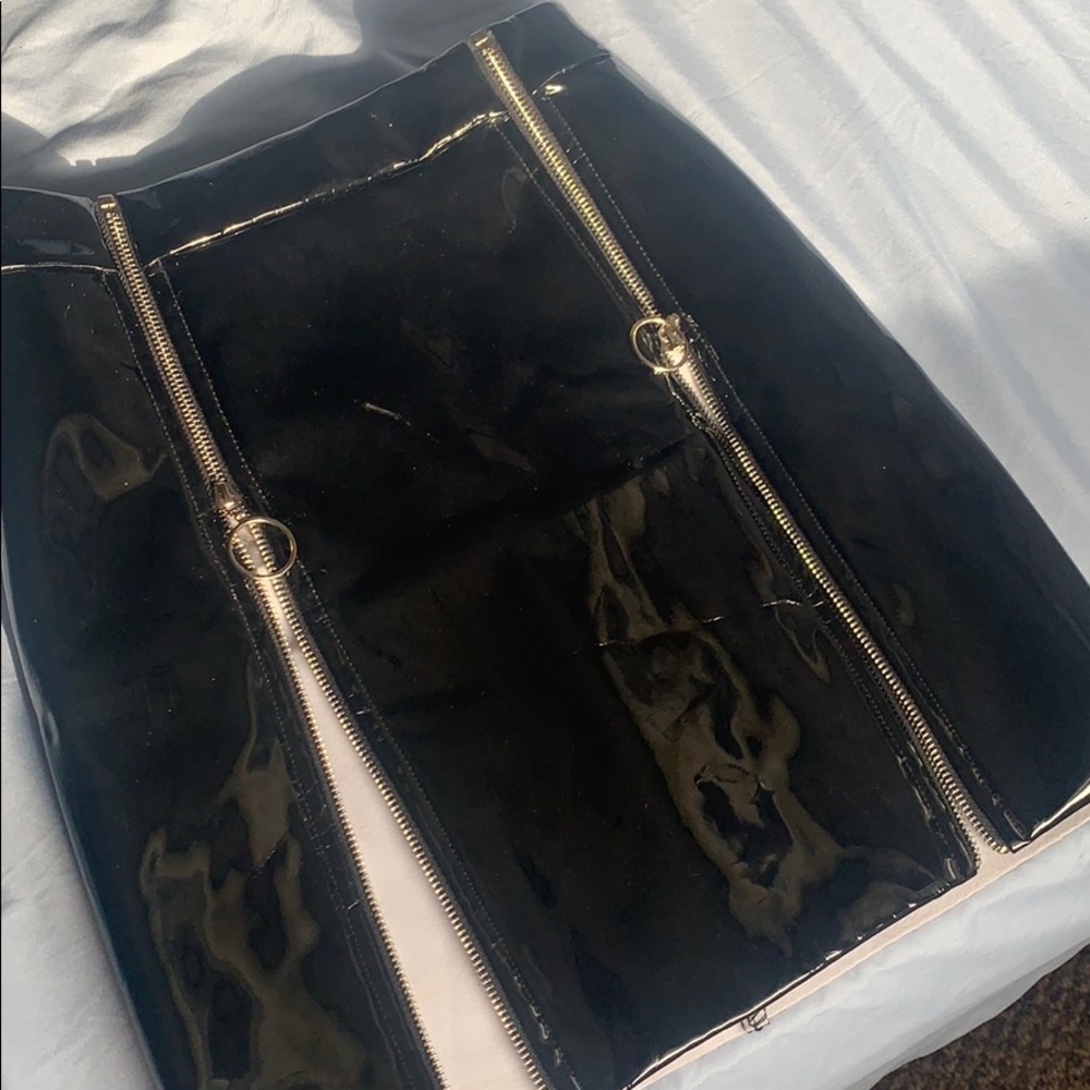 Vinyl Zip Me Up Skirt